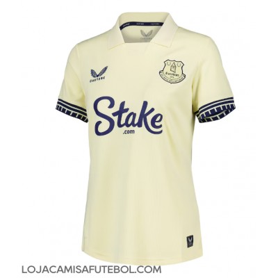 Camisa de Futebol Everton Jack Grealish #18 Equipamento Secundário Mulheres 2025-26 Manga Curta Camisa de Futebol Everton Jack Grealish #18 Equipamento Secundário Mulheres 2025-26 Manga Curta